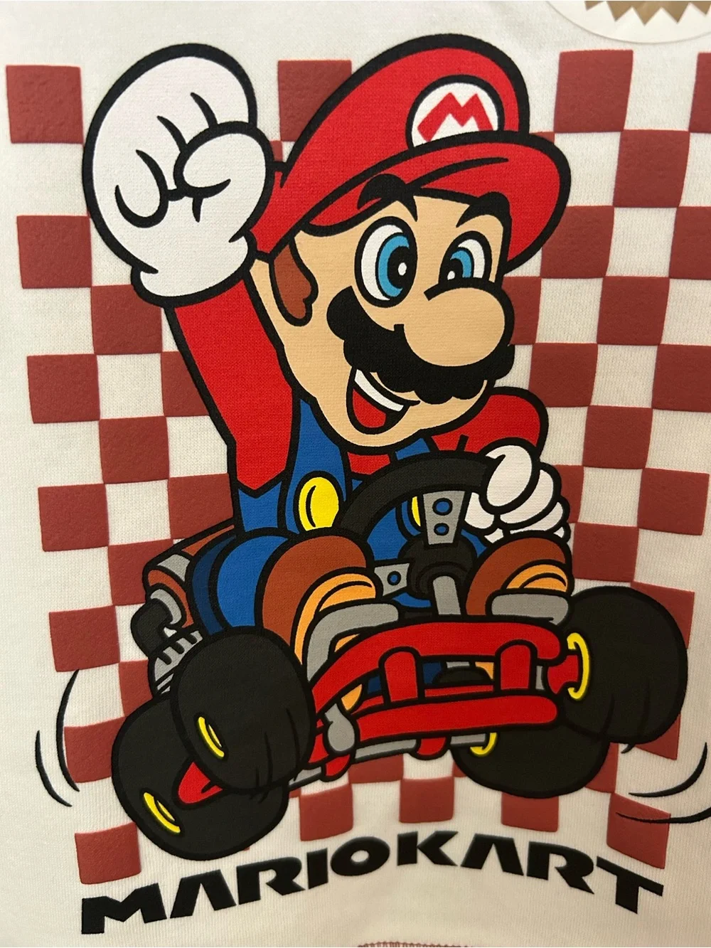 Mario Kart Raglan Sweatshirt - Red & White New With Tags